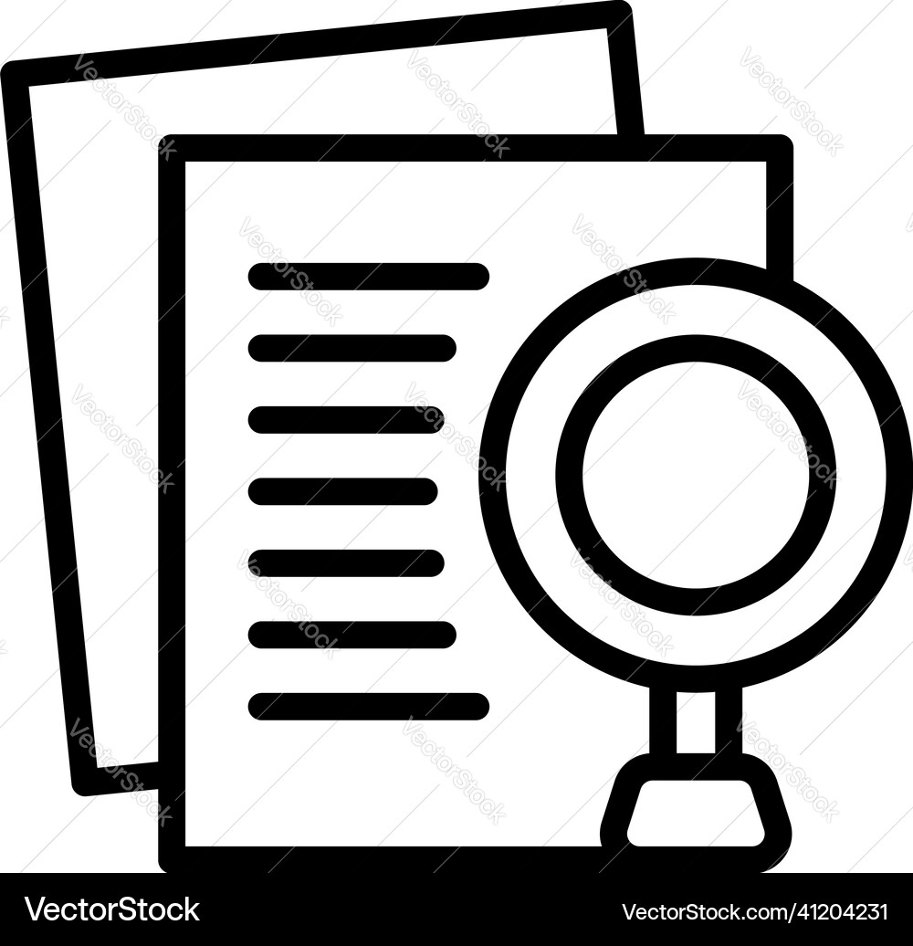 Learn data icon outline study case Learn data icon outline study case vector image