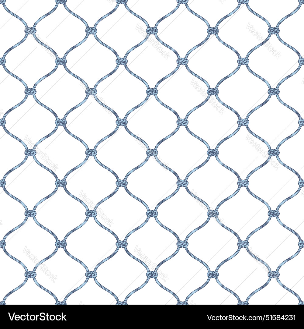 Nautical Net Pattern - Marine Style vector image