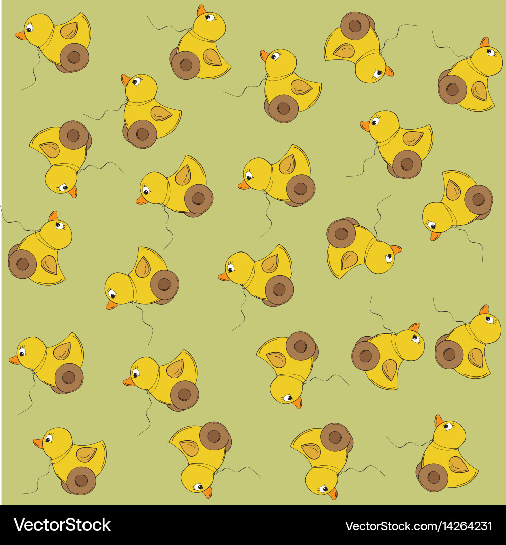 Seamless pattern with duck toy Vector Image