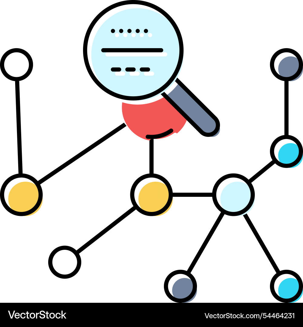 Search algorithm color icon Search algorithm color icon vector image