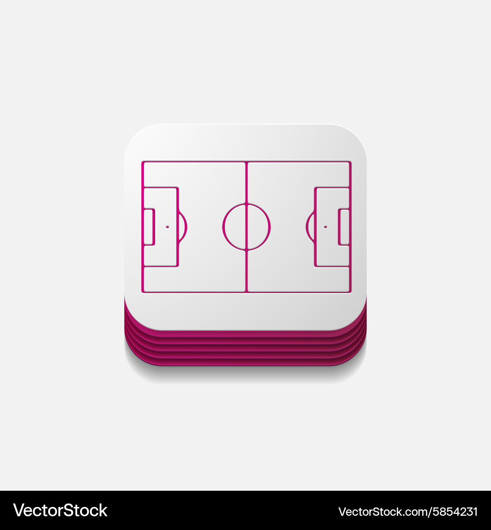Square button playing field Vector Image