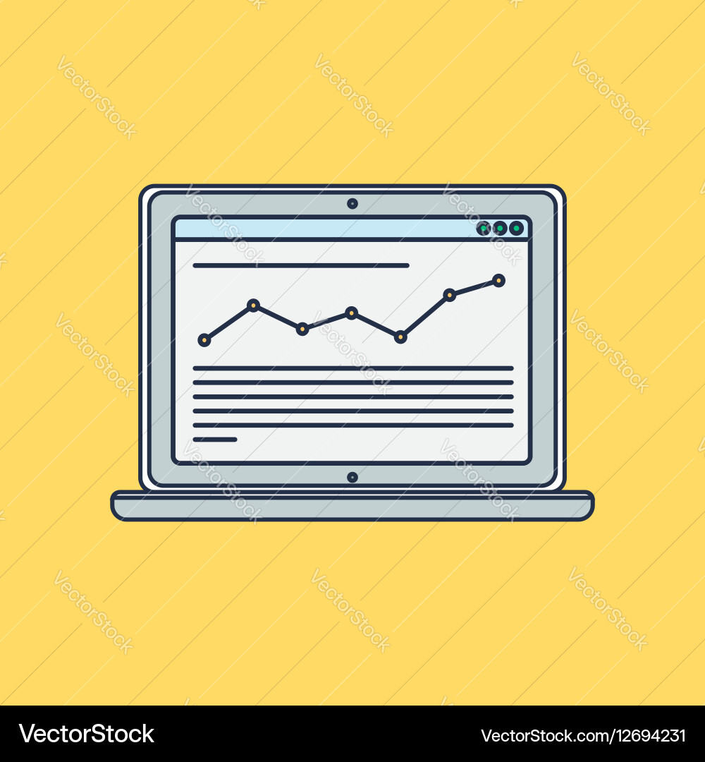Web template of computer site or article form Vector Image