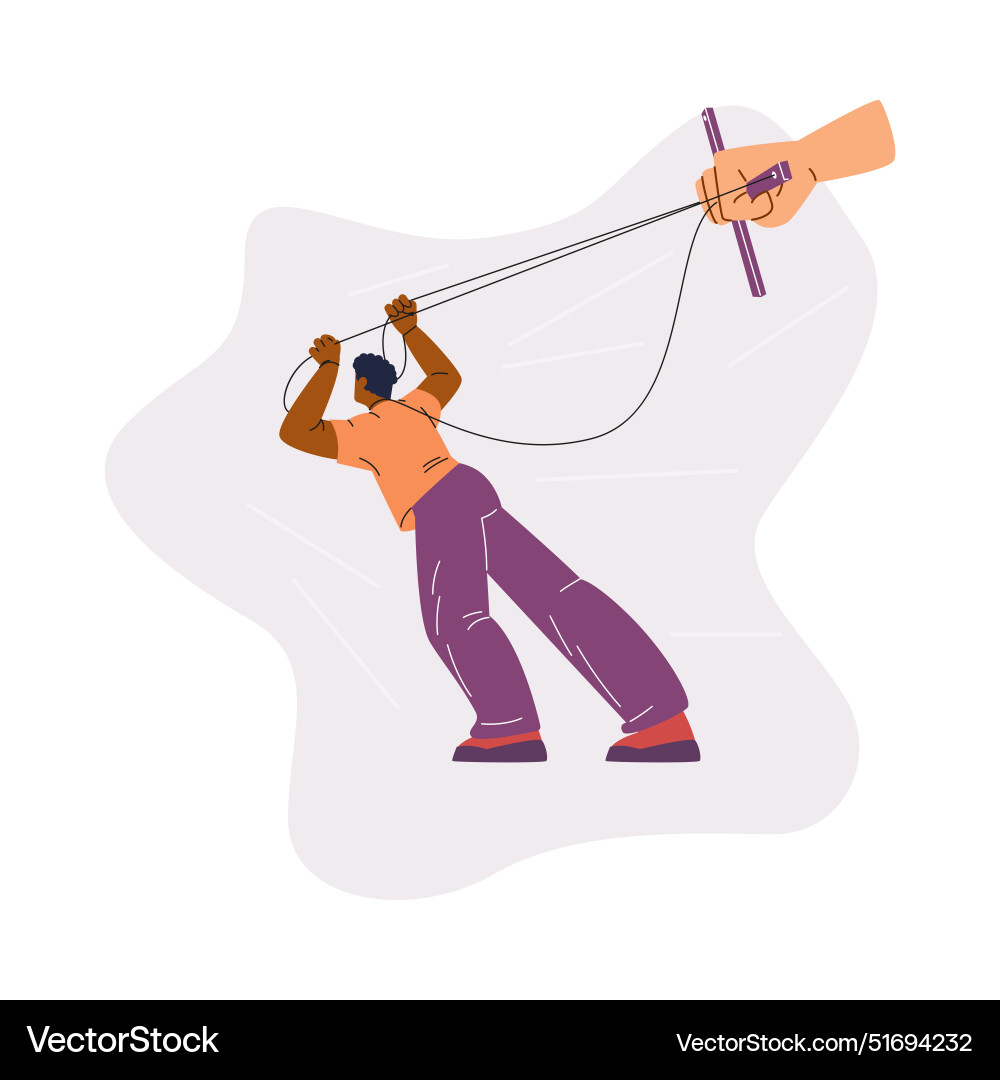 A puppeteer controlling A puppeteer controlling vector image
