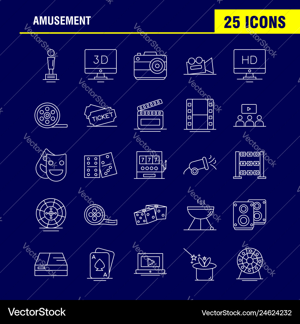 Amusement line icon for web print and mobile uxui vector image