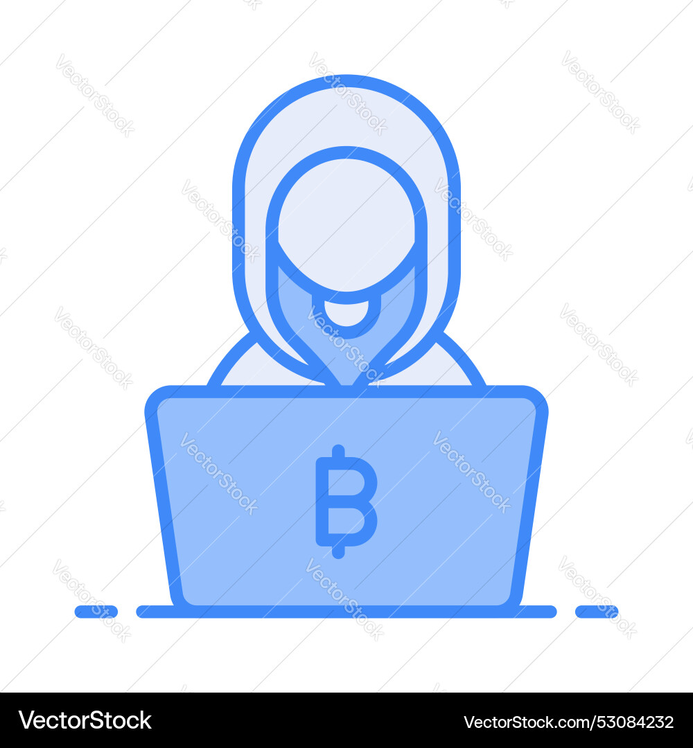 Check this beautiful of bitcoin hacker ready vector image