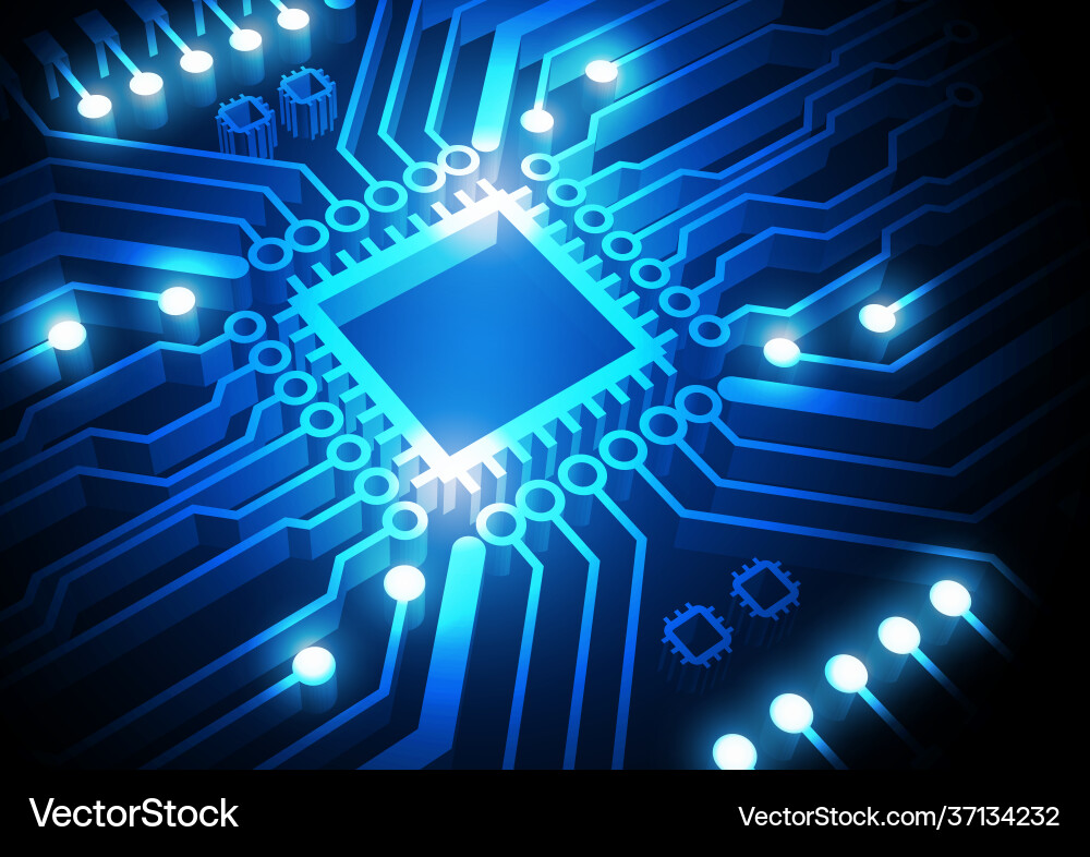 Circuit technology background with hi-tech Circuit technology background with hi-tech vector image