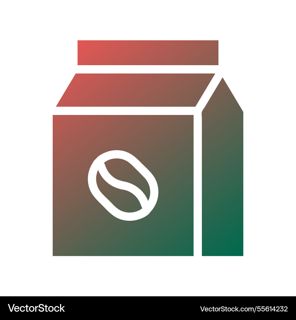 Coffee package with gradient color background Vector Image