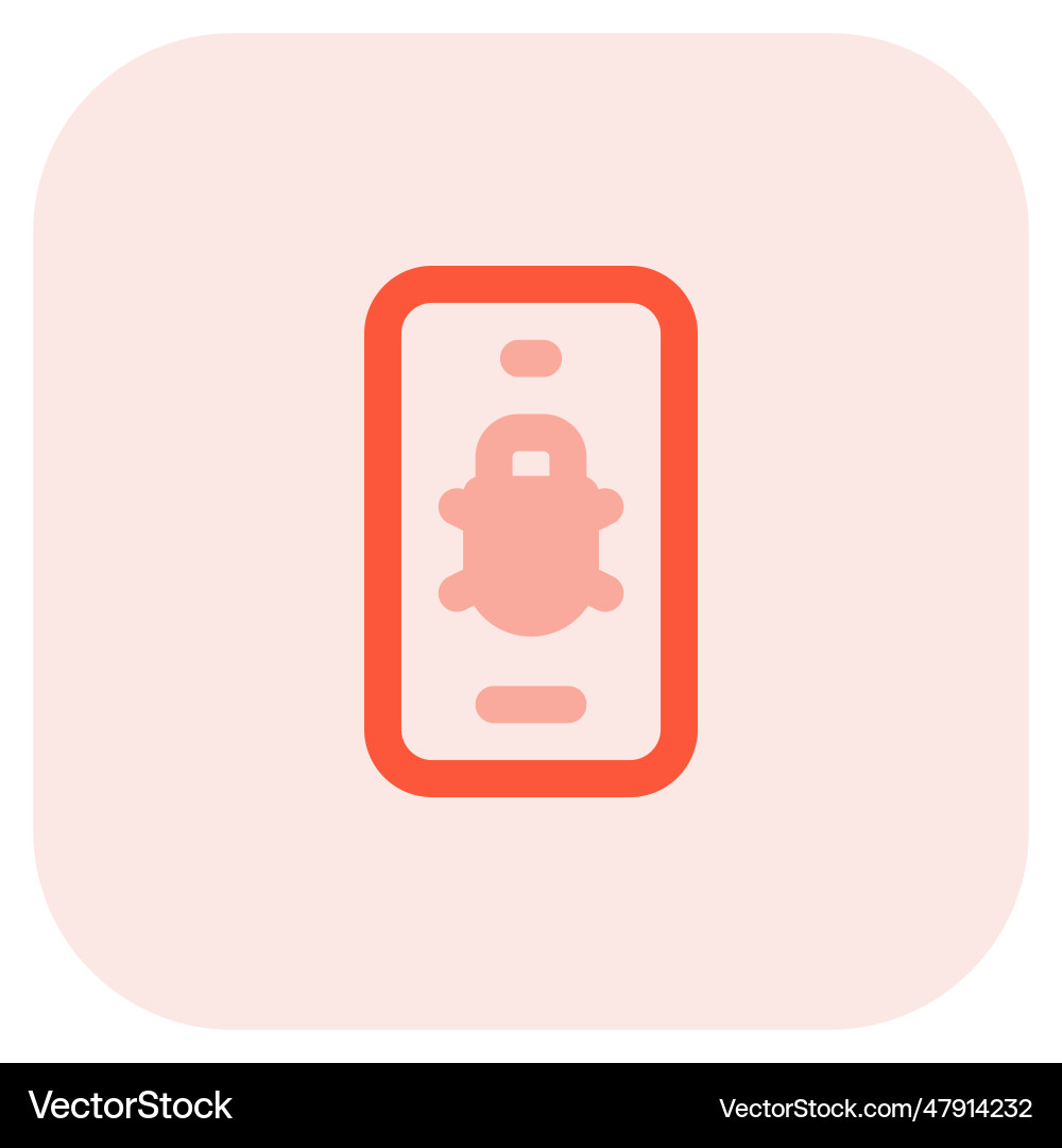 Cyber attack via malware into a smartphone Vector Image