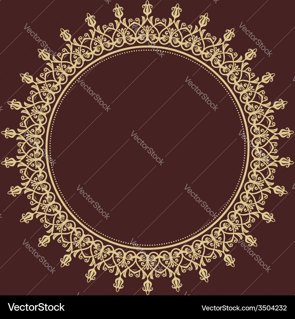Damask pattern orient background vector image