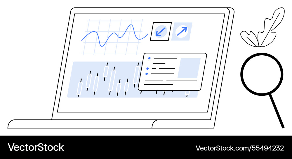 Data analysis and research concept with graphs Data analysis and research concept with graphs vector image