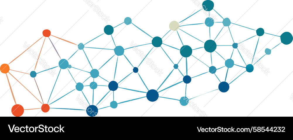 Dynamic Network Connection Vector Image