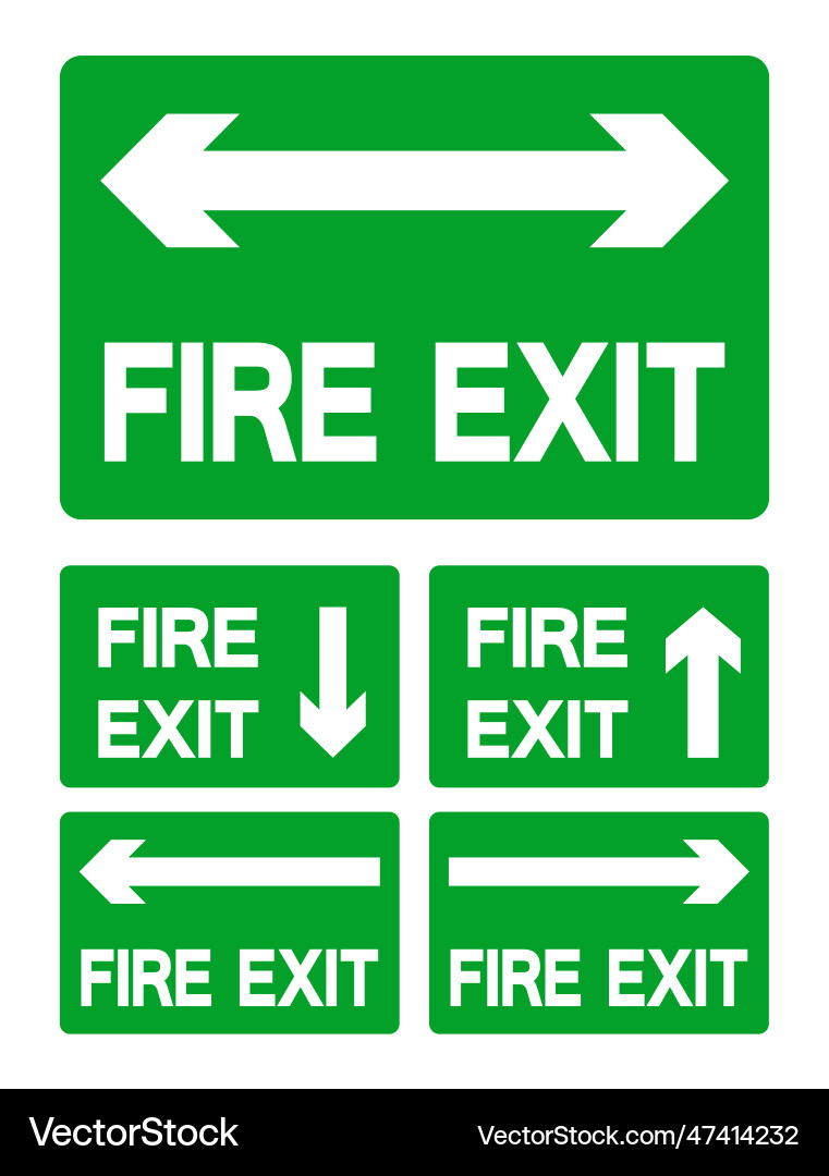 Emergency exit symbol isolate on white background Emergency exit symbol isolate on white background vector image