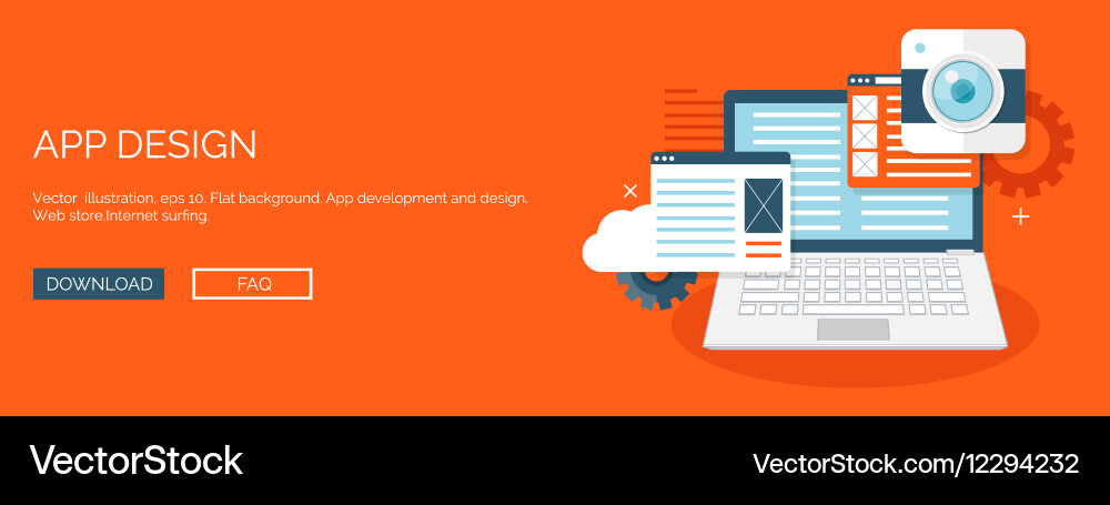 Flat background coding Vector Image