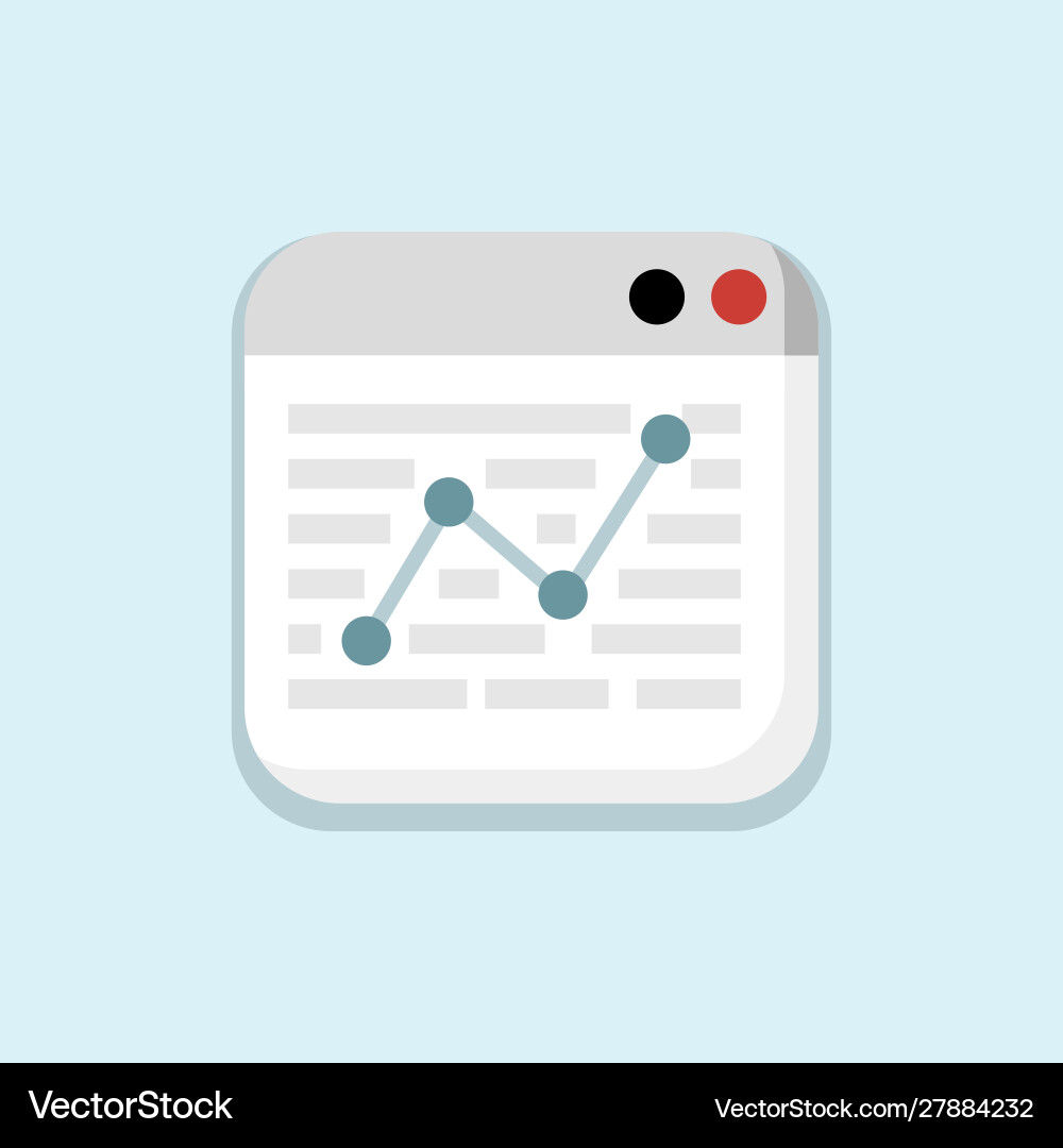 Graphics diagrams data balance sheets window vector image