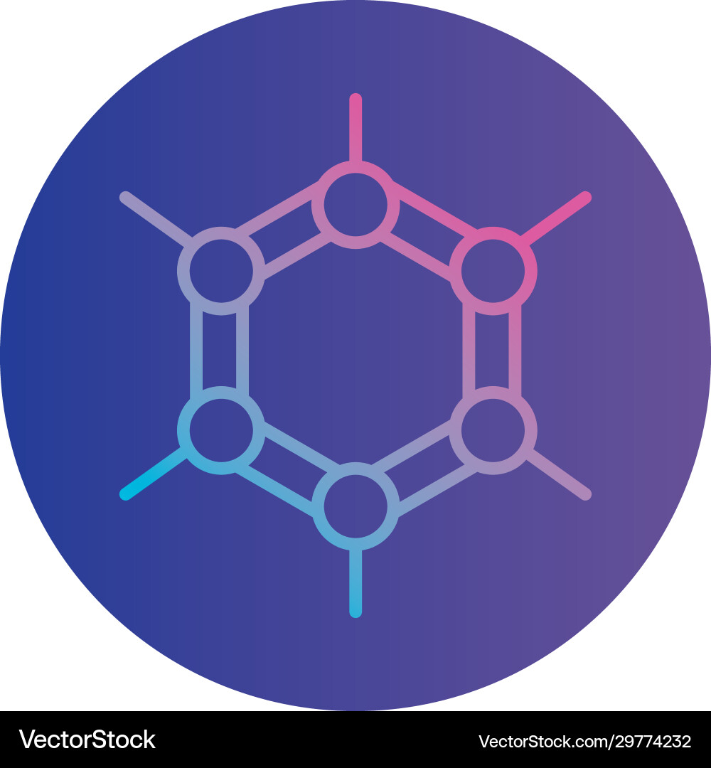 Isolated points circuit gradient style icon Vector Image