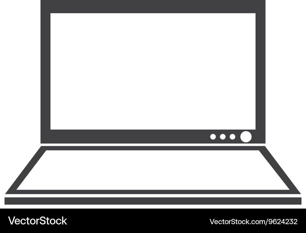 Laptop computer isolated icon design Vector Image