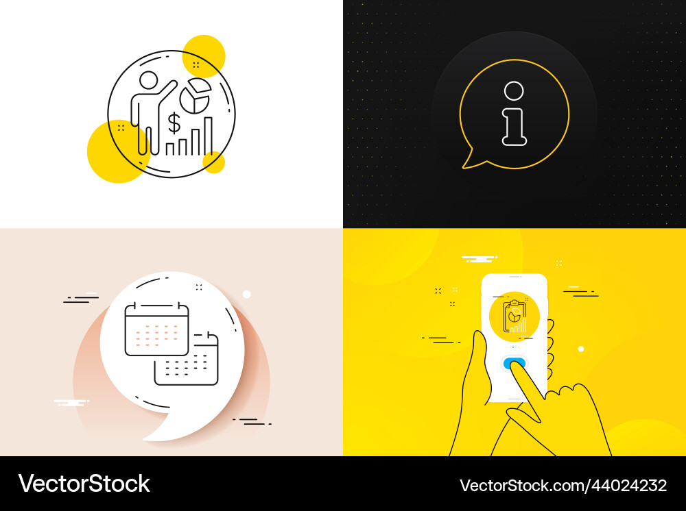Minimal set of seo statistics info and report Vector Image
