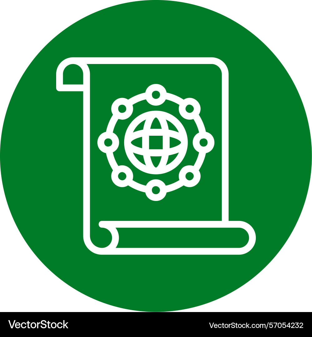 Unity quest line circle style icon design vector image