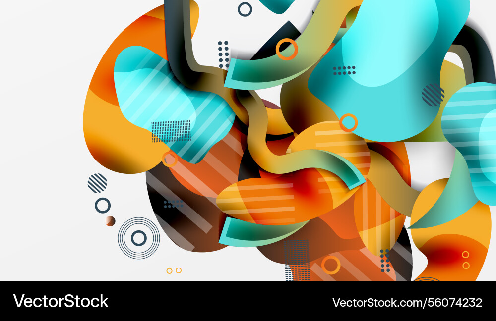 Vibrant abstract background overlapping shapes Vibrant abstract background overlapping shapes vector image