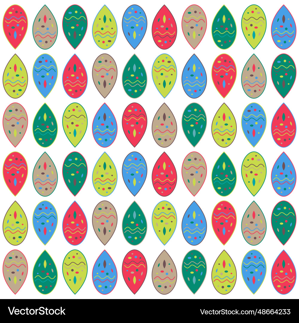 Abstract colorful blobs ornament red green vector image
