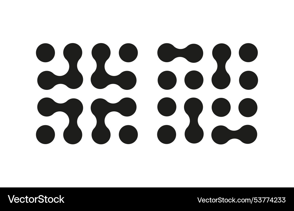 Abstract connected blobs icon metaball logotype Abstract connected blobs icon metaball logotype vector image