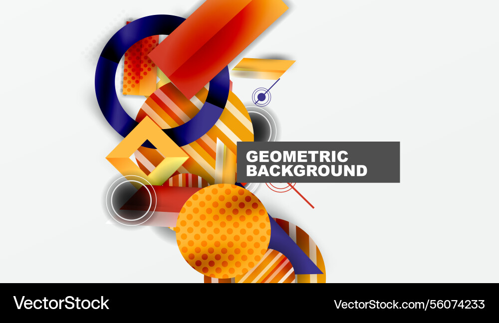 Abstract design with layered geometric shapes Vector Image