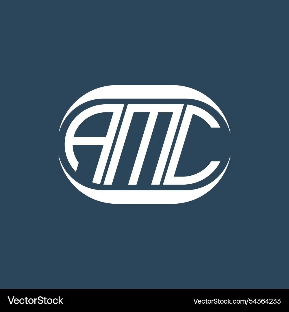 Amc abstract monogram logo design Vector Image