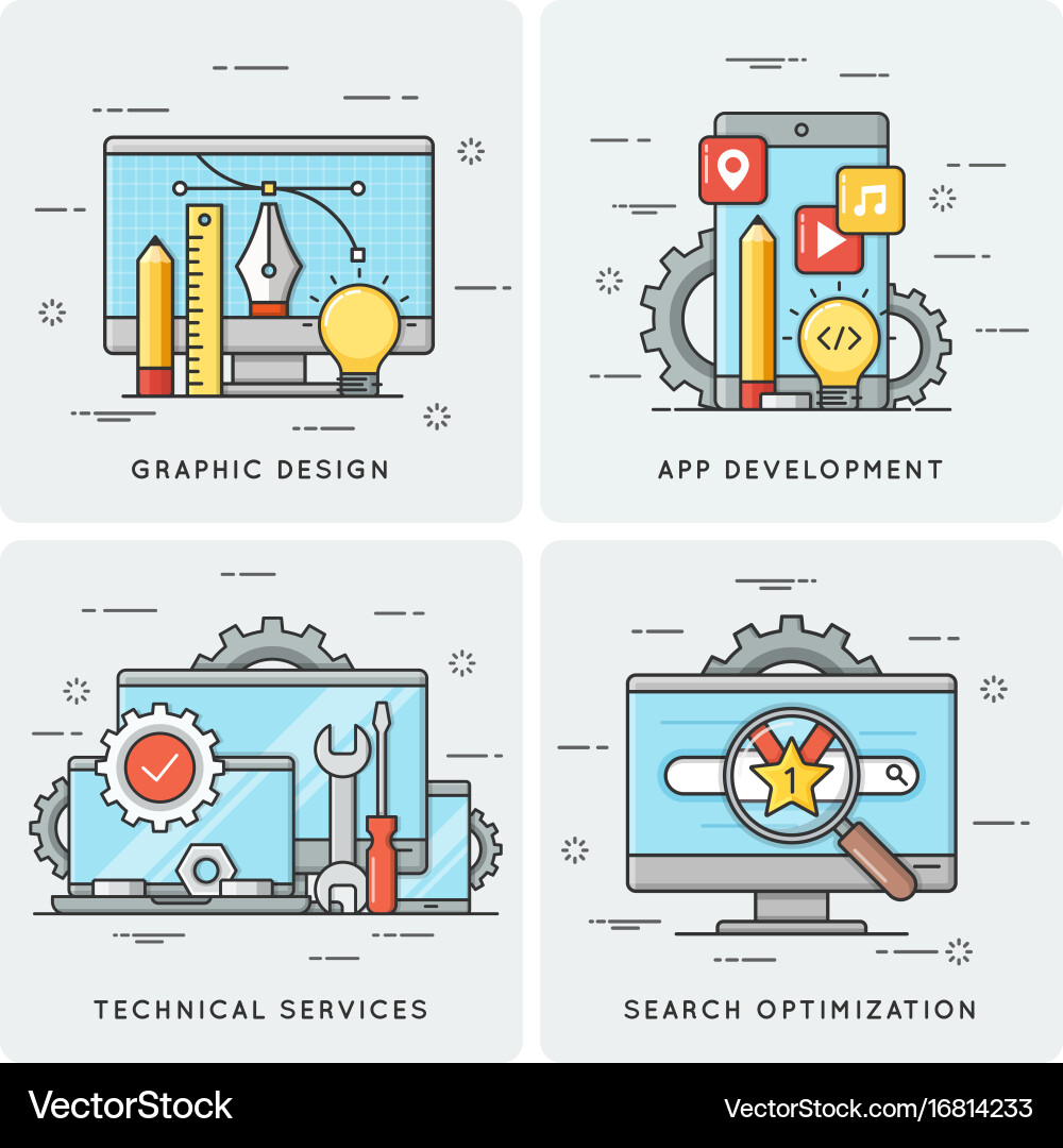 App Development & Tech Services vector image