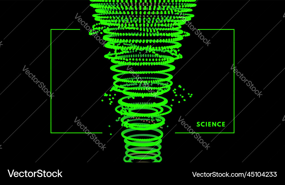 Array with dynamic particles sound wave Array with dynamic particles sound wave vector image