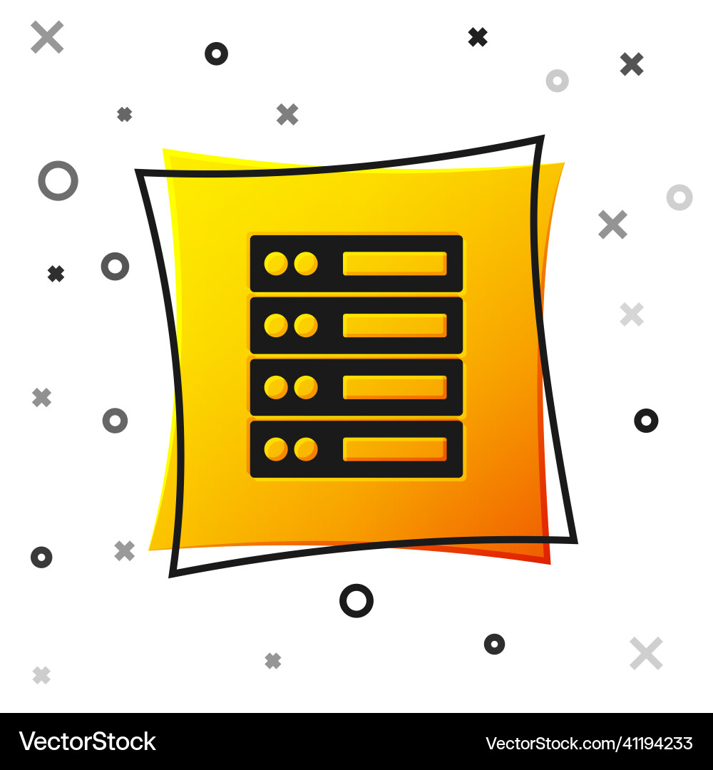 Black server data web hosting icon isolated Vector Image