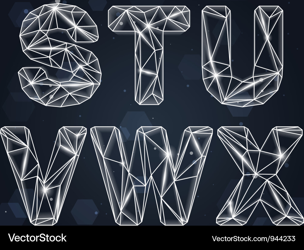 Celestial Star Font - S-X Vector Image