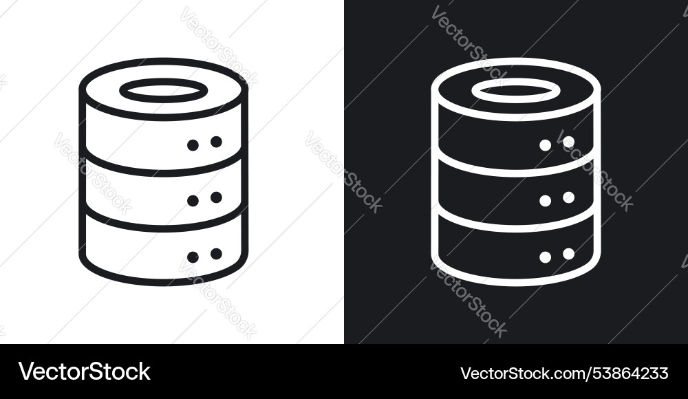 Database icon set vector image