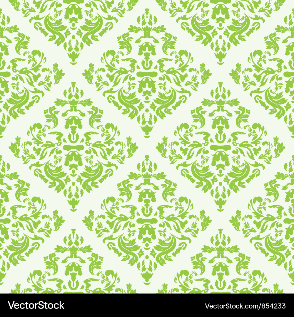 Elegant Baroque Floral Pattern Vector Image