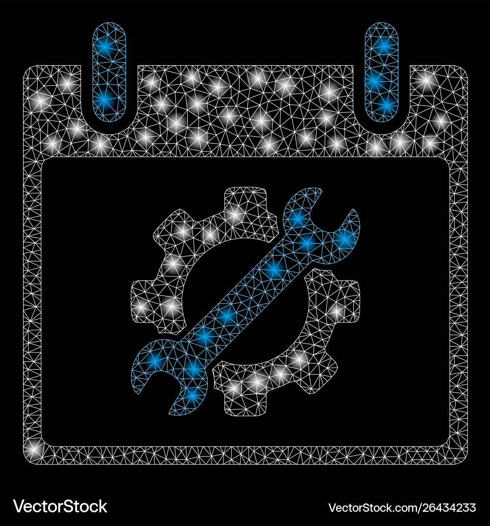 Flare mesh 2d configuration tools calendar day Vector Image