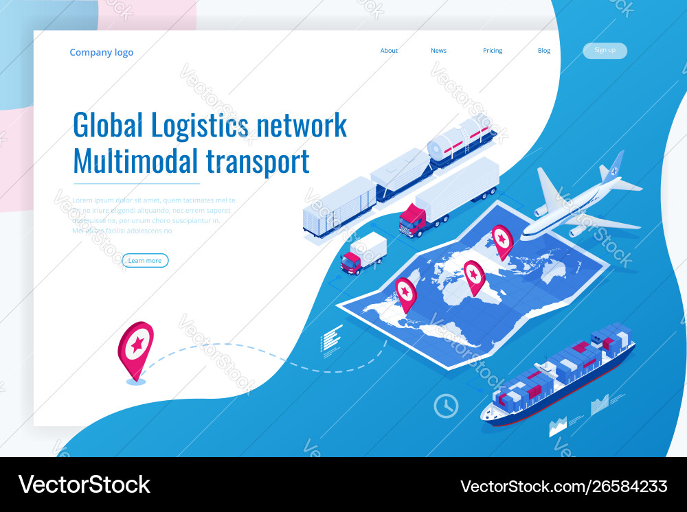 Global Logistics Network Banner vector image