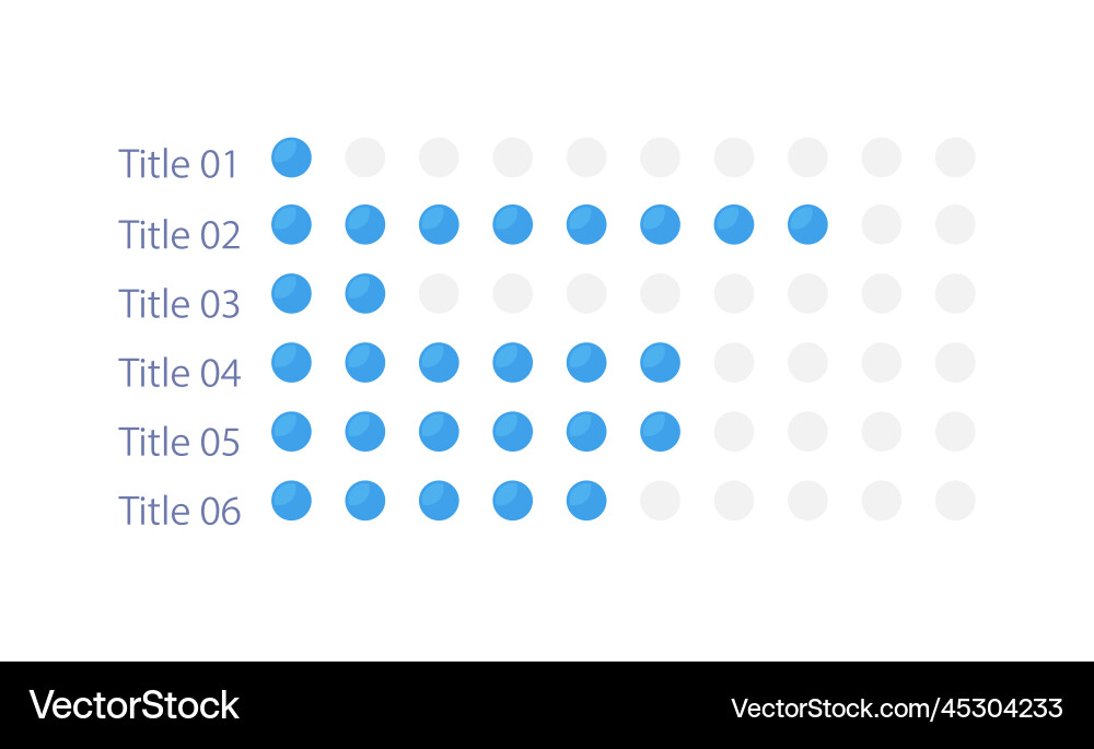 Horizontal dot plot infographic chart design Vector Image