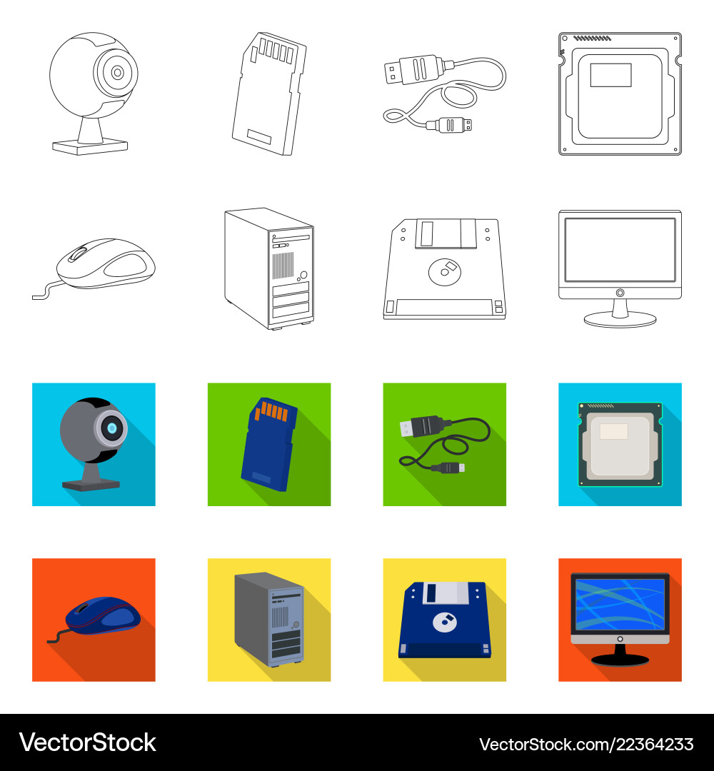Isolated object of laptop and device logo Isolated object of laptop and device logo vector image