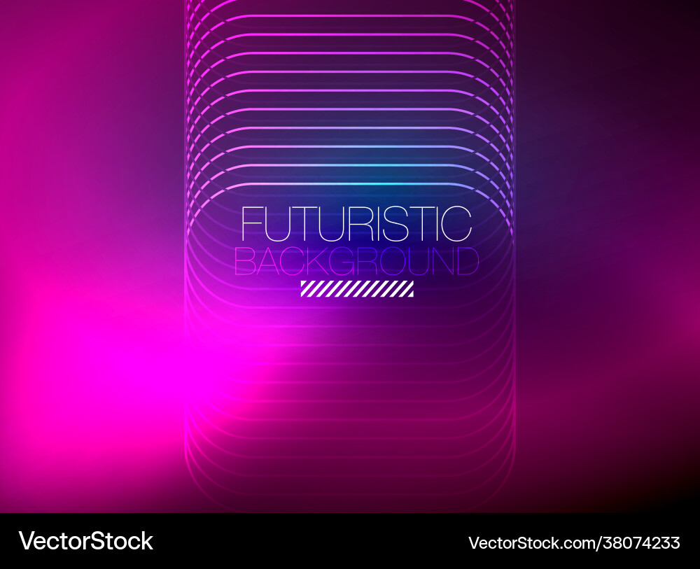 Neon color square shape lines abstract background vector image