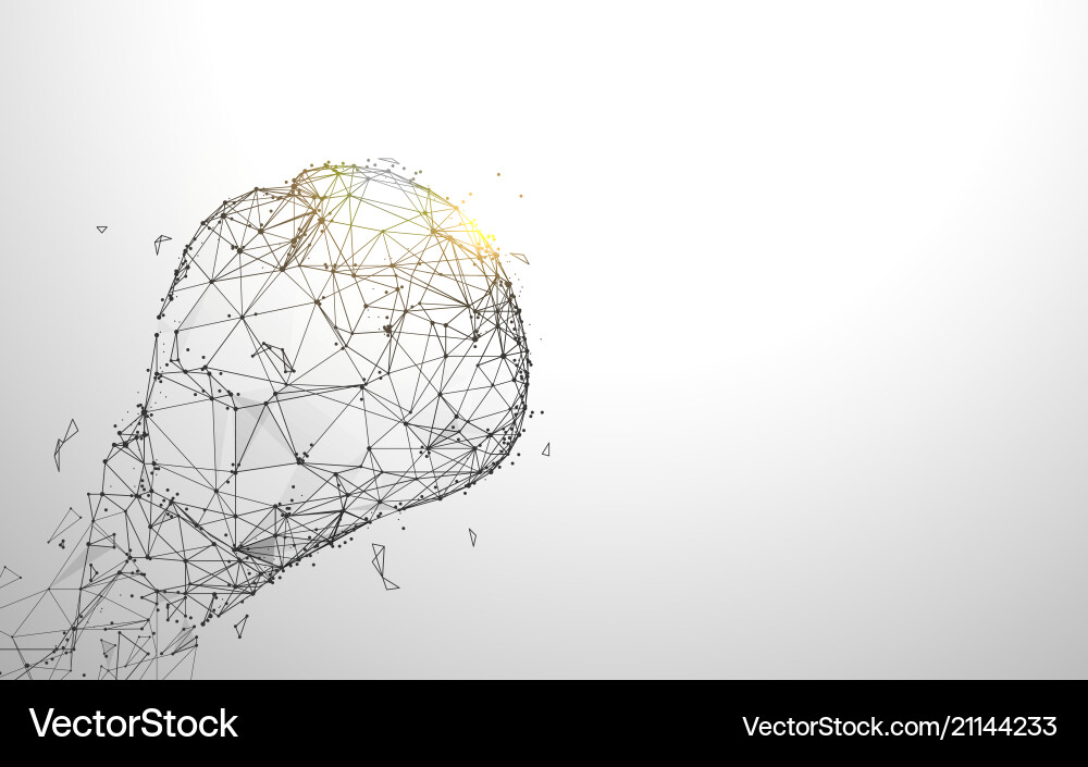 Punching boxing glove form lines and particle vector image