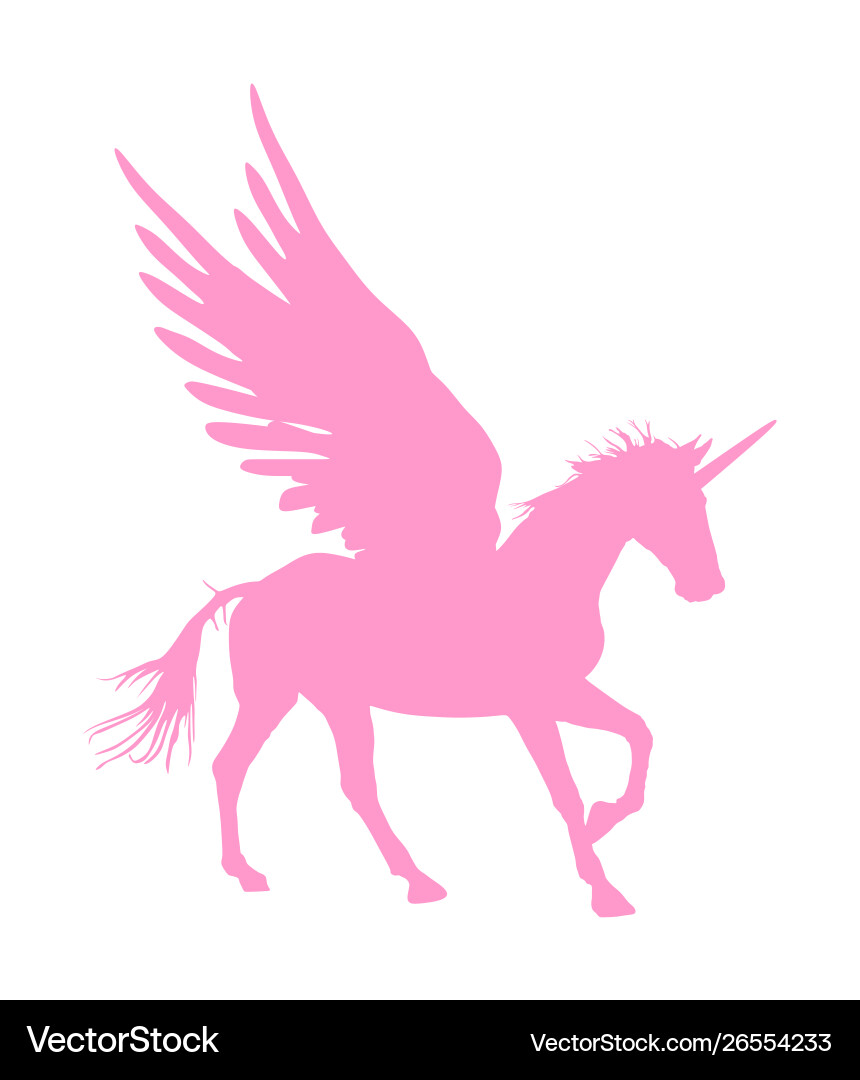 Süße magische rosa Einhorn Pegasus geflügeltes Pferd Süße magische rosa Einhorn Pegasus geflügeltes Pferd vektorbild