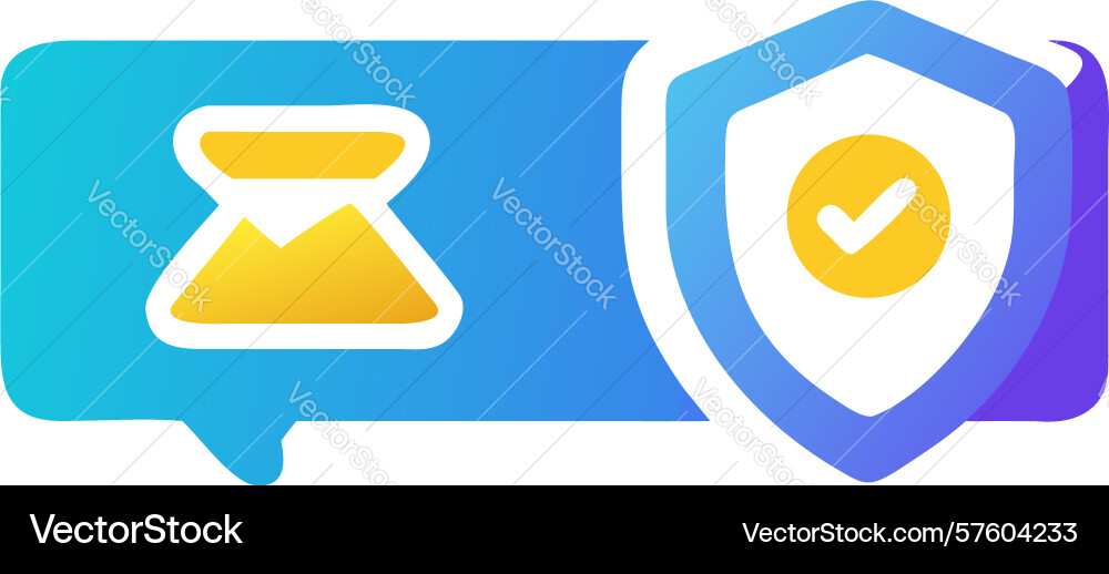 Secure pin icon time-based security and protected vector image