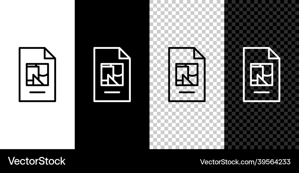 Set line file document with icon Set line file document with icon Vector Image