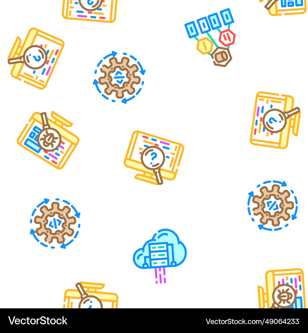 Software compute engineer seamless pattern Software compute engineer seamless pattern vector image