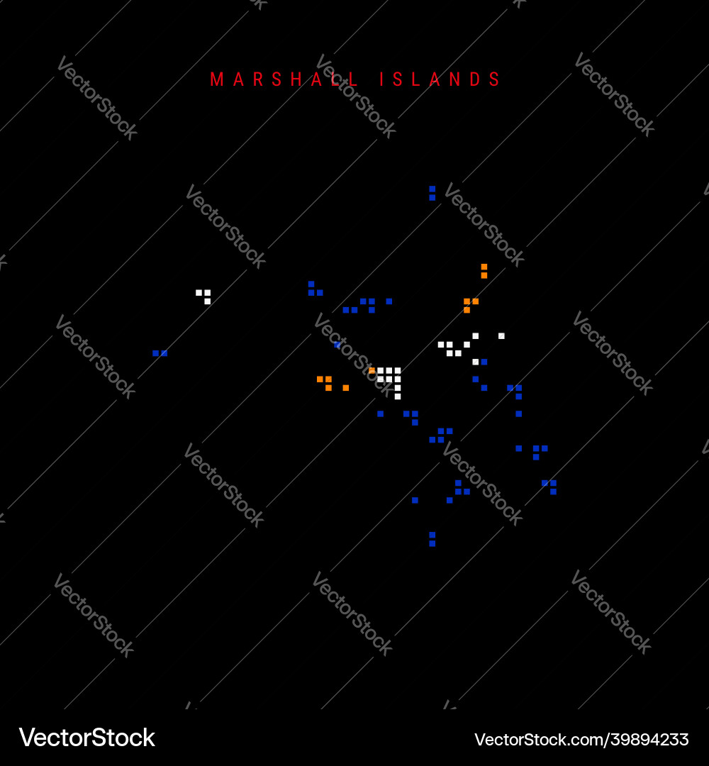 Square dots pattern map of marshall islands Square dots pattern map of marshall islands vector image