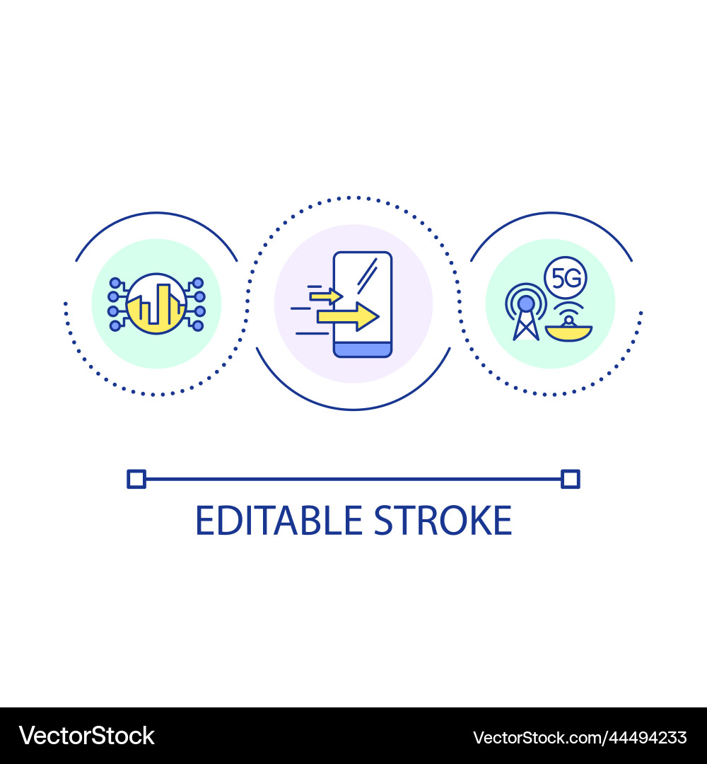 Wireless communication loop concept icon Wireless communication loop concept icon vector image