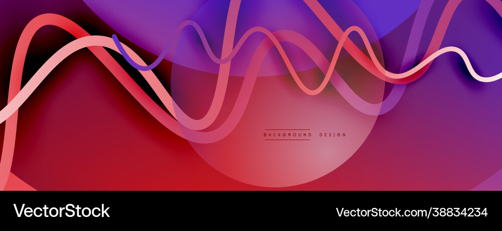 Abstract gradient background with wave line Vector Image