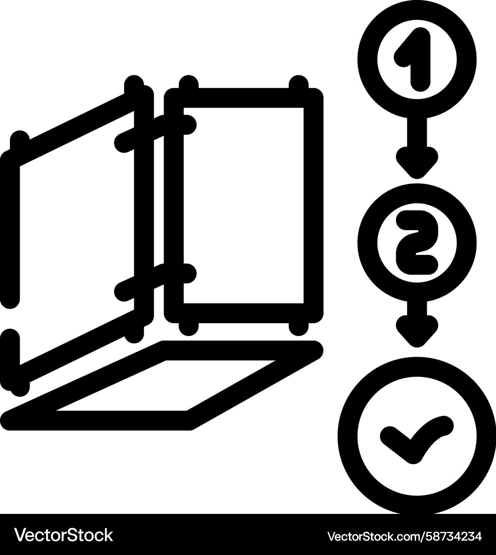 Assembly Line Icon - Streamlined Vector Image