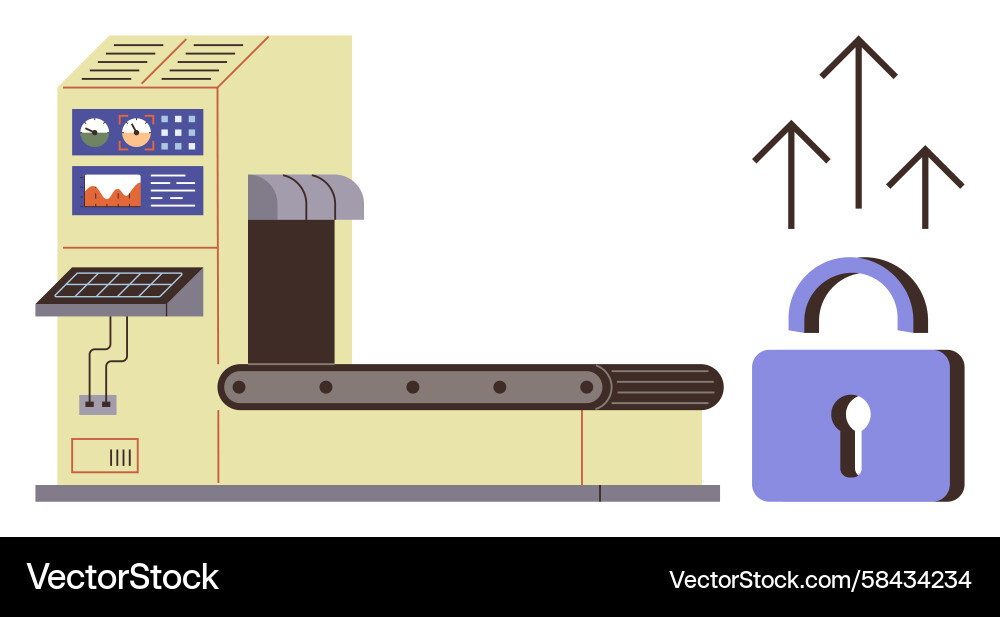 Automated Production System Vector Image