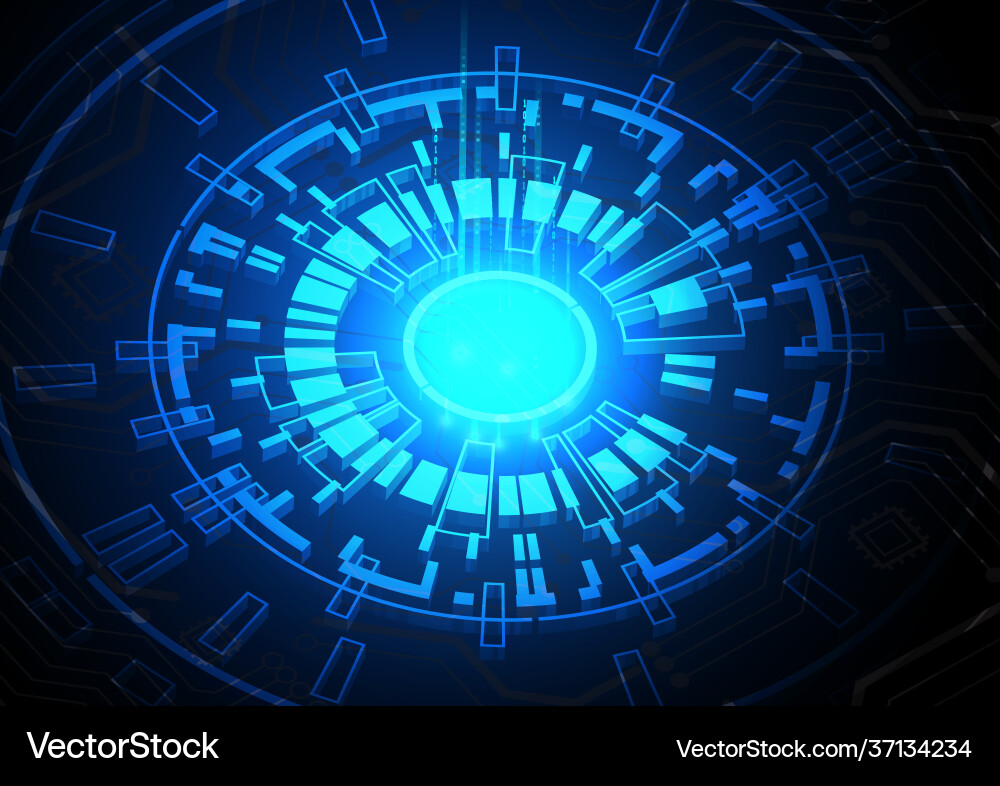 Circuit technology background with hi-tech Circuit technology background with hi-tech vector image