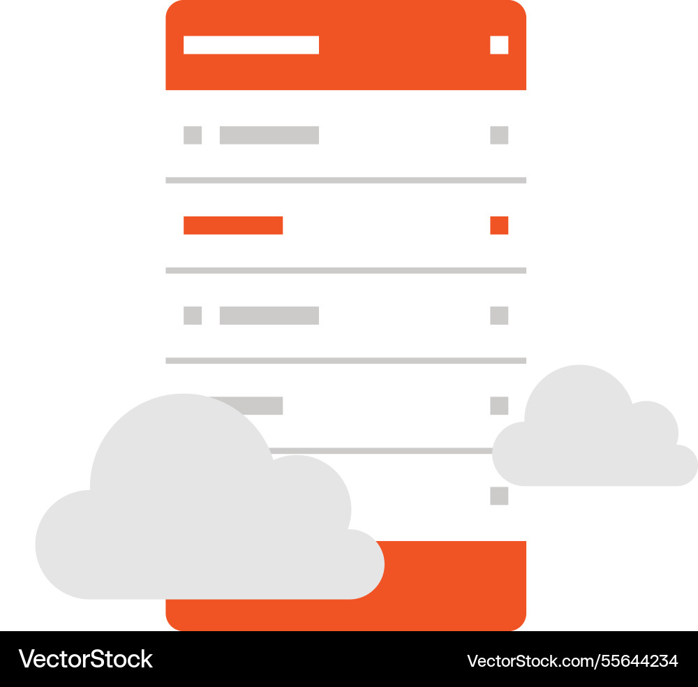 Cloud computing flat web icon concept Vector Image
